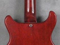 Strap button on a Les Paul Special, the guitar model Mark played before getting his Strats